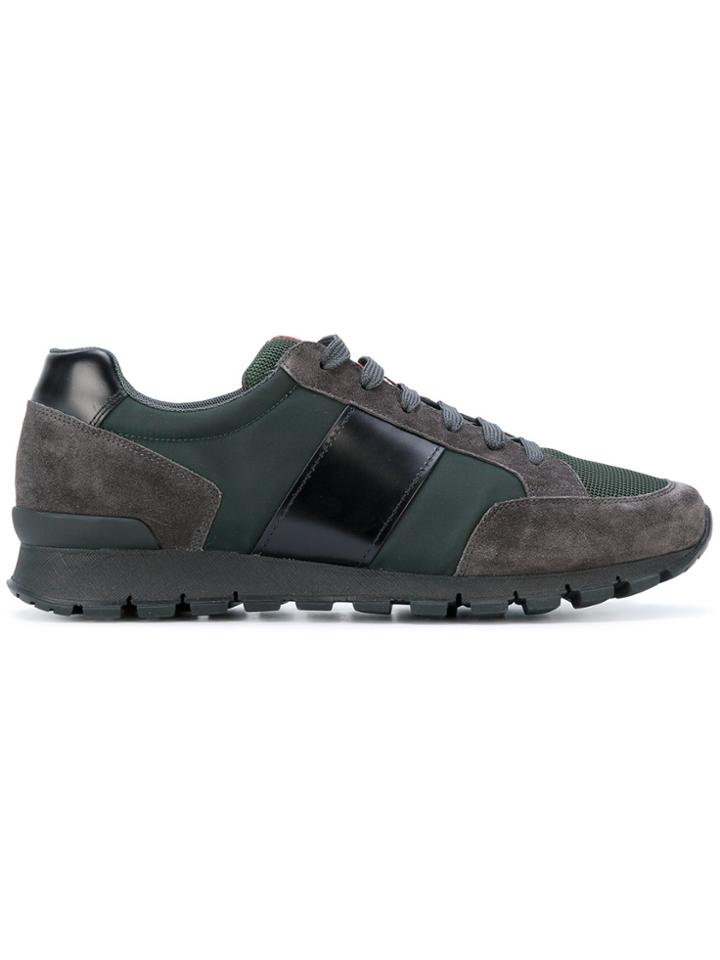 Prada Panelled Active Sport Sneakers - Green