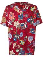 Etro Flower Print T-shirt - Red