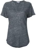 Venroy - Scoop Neck T-shirt - Women - Linen/flax - M, Grey, Linen/flax