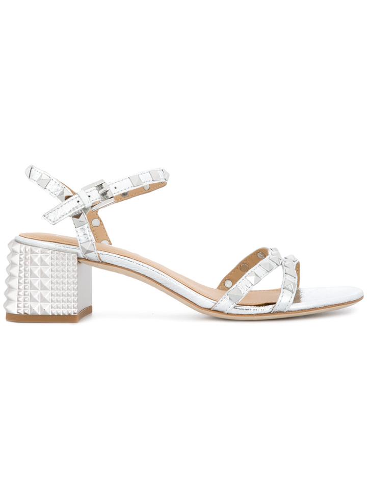 Ash Studded Trim Sandals - Metallic
