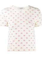 Valentino V Logo Print Knitted Top - Neutrals