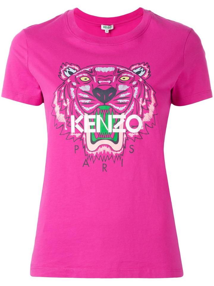 Kenzo Tiger T-shirt, Women's, Size: Large, Pink/purple, Cotton