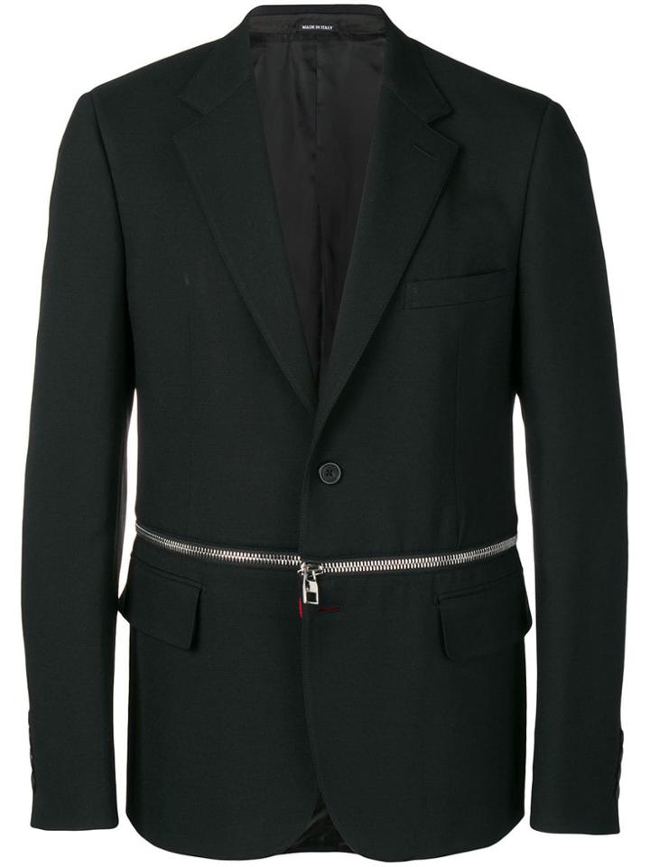 Alexander Mcqueen Zipped Blazer - Black