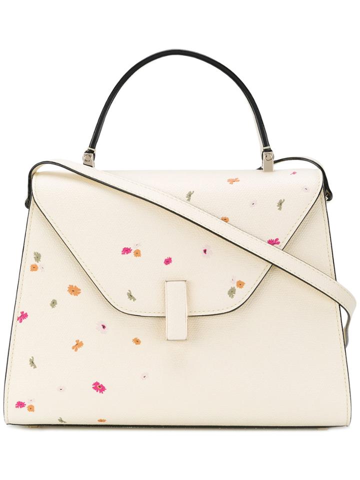 Valextra Floral Tote - White
