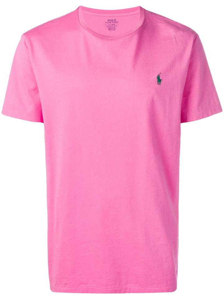 Polo Ralph Lauren Logo Embroidered T-shirt - Pink