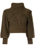 Chanel Pre-owned Funnel Neck Jumper - Brown