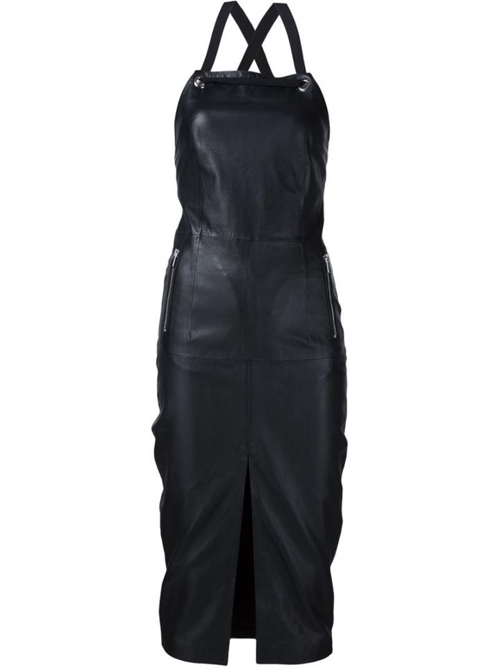 Rebecca Vallance 'pelle' Apron Dress, Women's, Size: 6, Black, Lamb Skin
