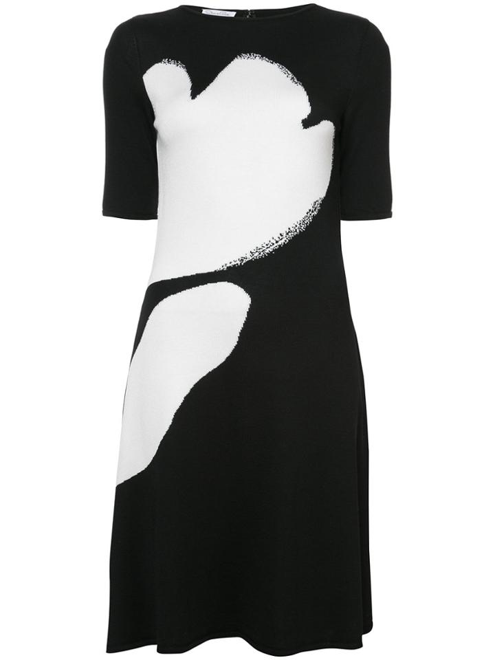 Oscar De La Renta Drop Waist Dress - Black