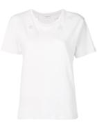 Saint Laurent Cut-out Star-detail T-shirt - White