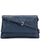Dkny Embossed Logo Crossbody Bag - Blue