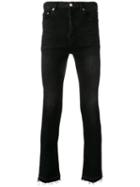 Saint Laurent Raw Edge Skinny Jeans - Black