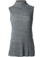 Astraet Ribbed High Neck Long Fit Tank Top