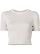 Cushnie Et Ochs Ribbed Crop Top - Pink & Purple
