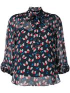 Chinti & Parker Juliet Heart Blouse - Blue