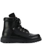 Moncler Leather Ankle Boots - Black