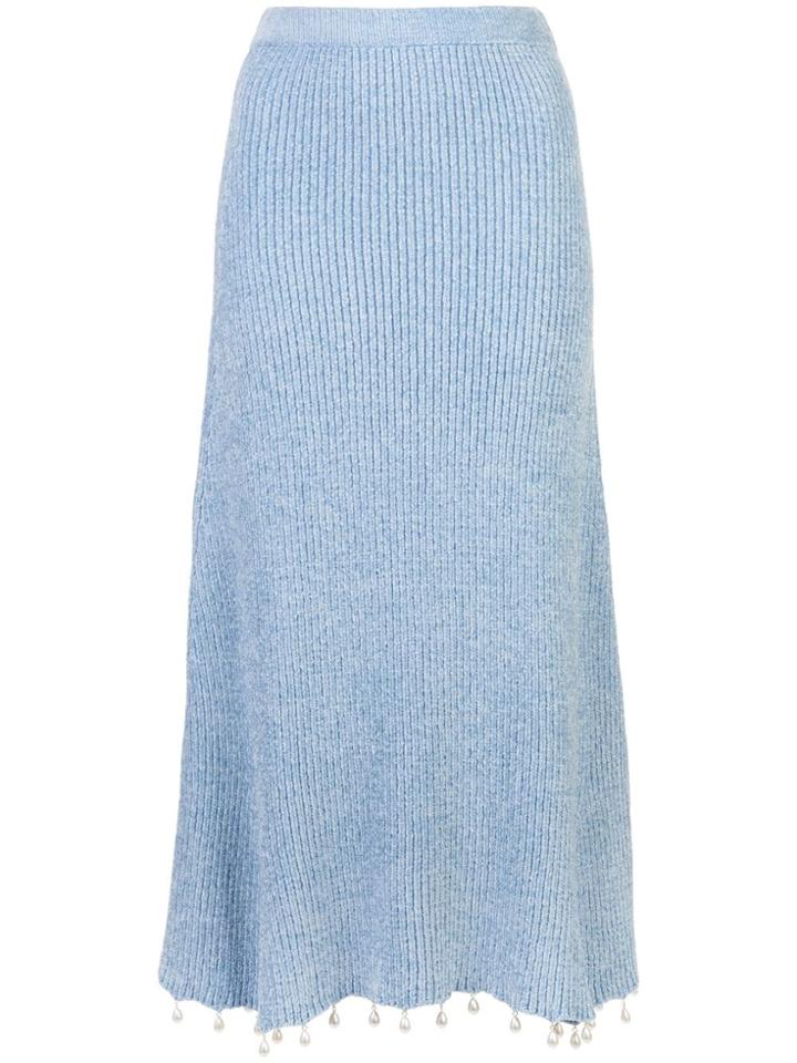 Staud Roger Knitted Skirt - Blue
