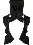 Christian Siriano - Strapless Origami Top - Women - Silk - 8, Black, Silk