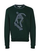Carven Skateboarding Patch Sweatshirt, Men's, Size: Xl, Green, Cotton