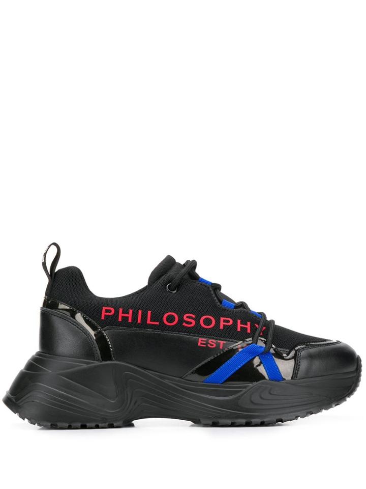 Philosophy Di Lorenzo Serafini Logo Printed Chunky Sneakers - Black