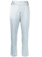 Dondup Tailored Cropped Trousers - Blue