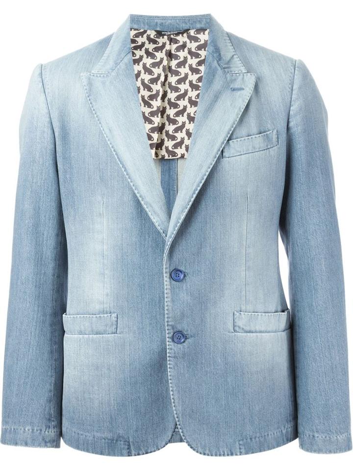 Dolce & Gabbana Denim Jacket, Men's, Size: 52, Blue, Cotton