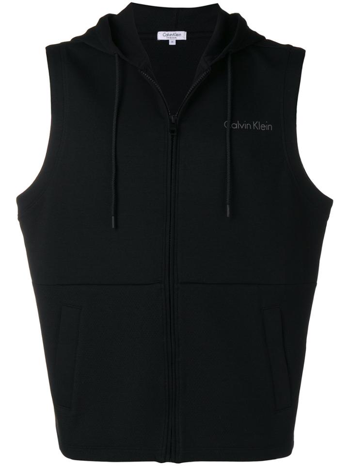 Calvin Klein Underwear Sleeveless Logo Hoodie - Black