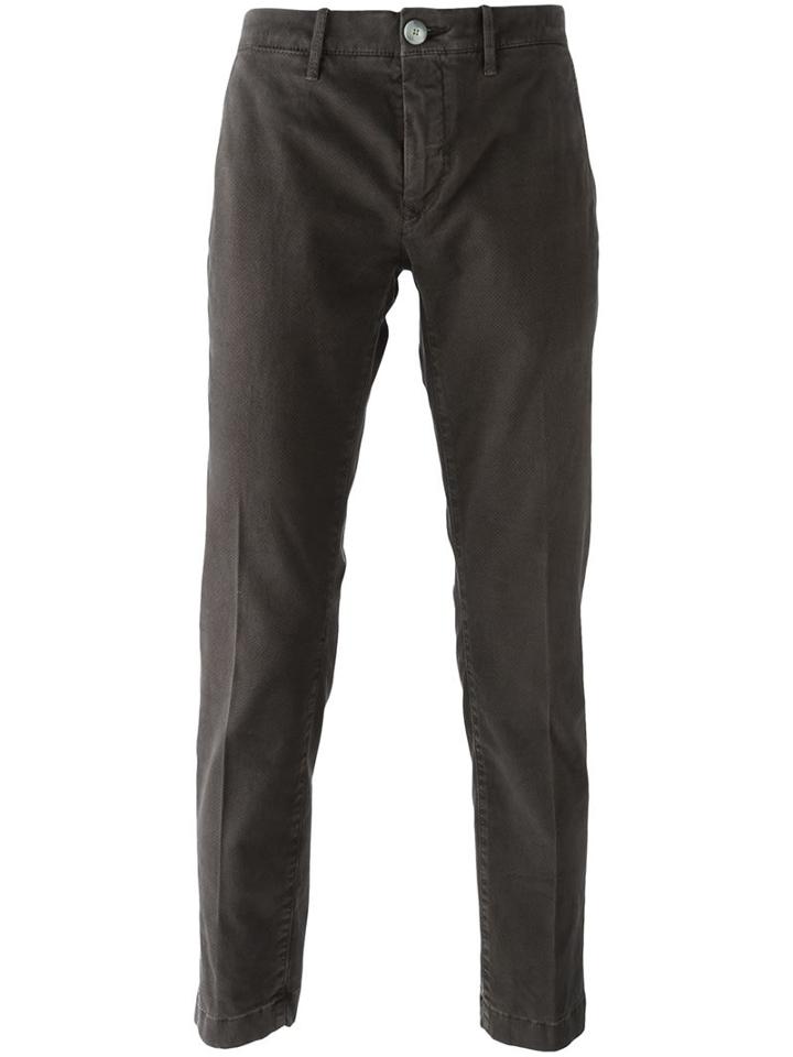Jacob Cohen Academy Straight Leg Trousers, Men's, Size: 34, Brown, Cotton/spandex/elastane
