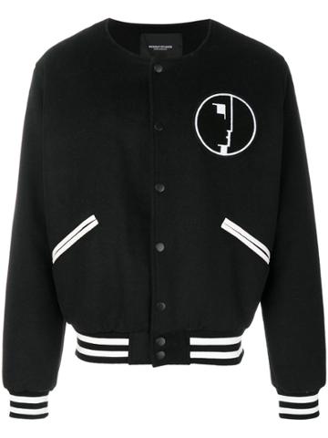 Midnight Studios Patch Bomber Jacket - Black