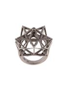 John Brevard Framework Star Diamond Ring, Women's, Size: 7, Metallic, Diamond/18kt Gold