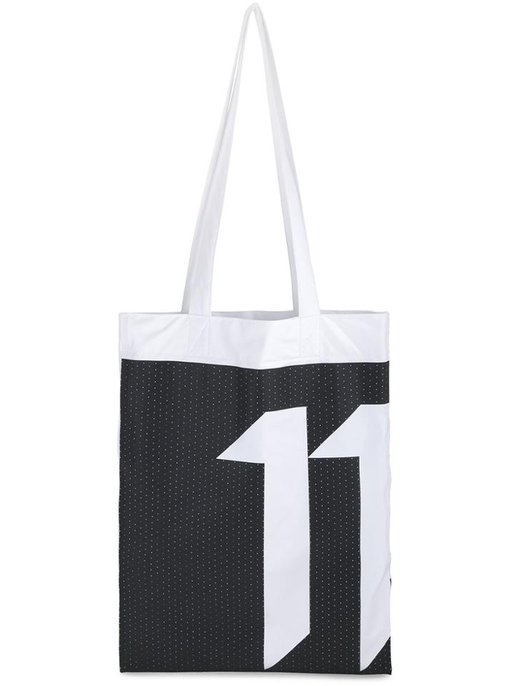 11 By Boris Bidjan Saberi '11' Print Shopping Bag - White