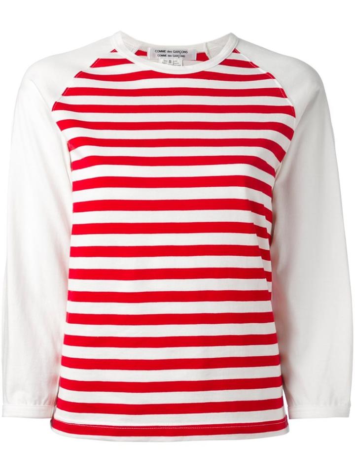 Comme Des Garçons Comme Des Garçons Three-quarter Sleeve T-shirt, Women's, Size: Large, Red, Cotton