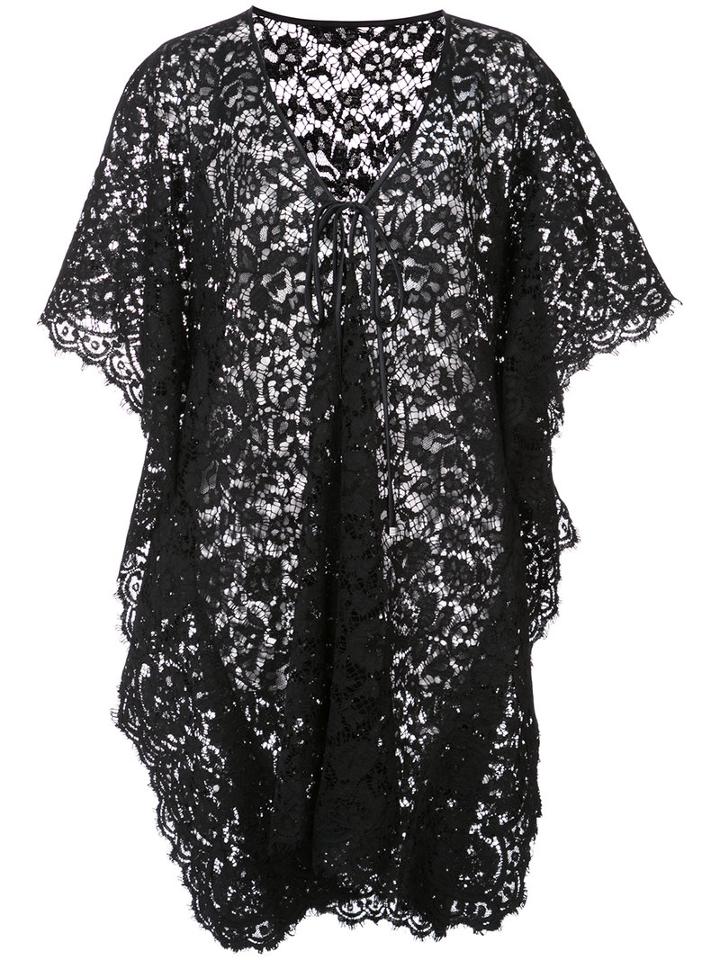 Dolce & Gabbana - Lace Kaftan - Women - Silk/cotton/viscose/polyimide - 42, Black, Silk/cotton/viscose/polyimide