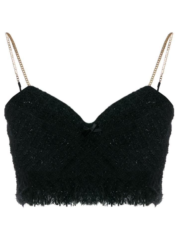 Alexander Wang Embroidered Cropped Top - Black