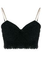 Alexander Wang Embroidered Cropped Top - Black