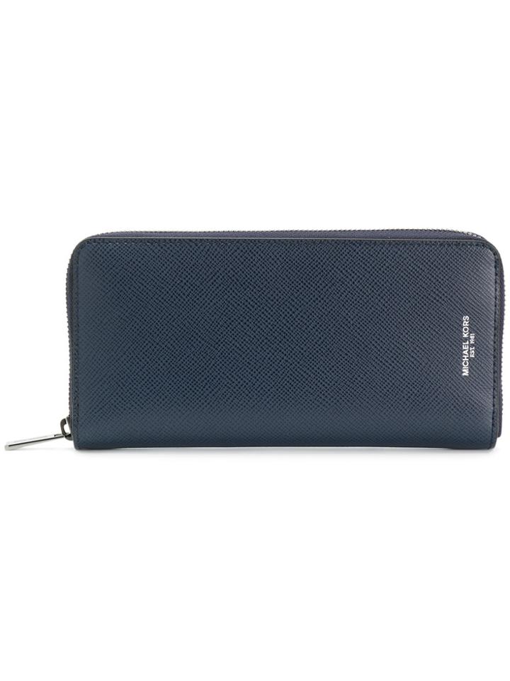 Michael Kors Collection All Around Zip Wallet - Blue