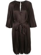 Ginger & Smart Depth Pleat Dress - Brown