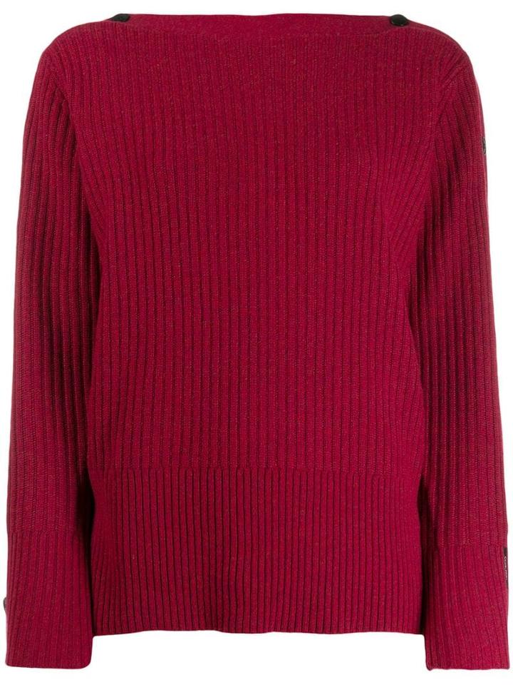 Calvin Klein Ribbed Knit Jumper - Red