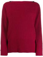 Calvin Klein Ribbed Knit Jumper - Red