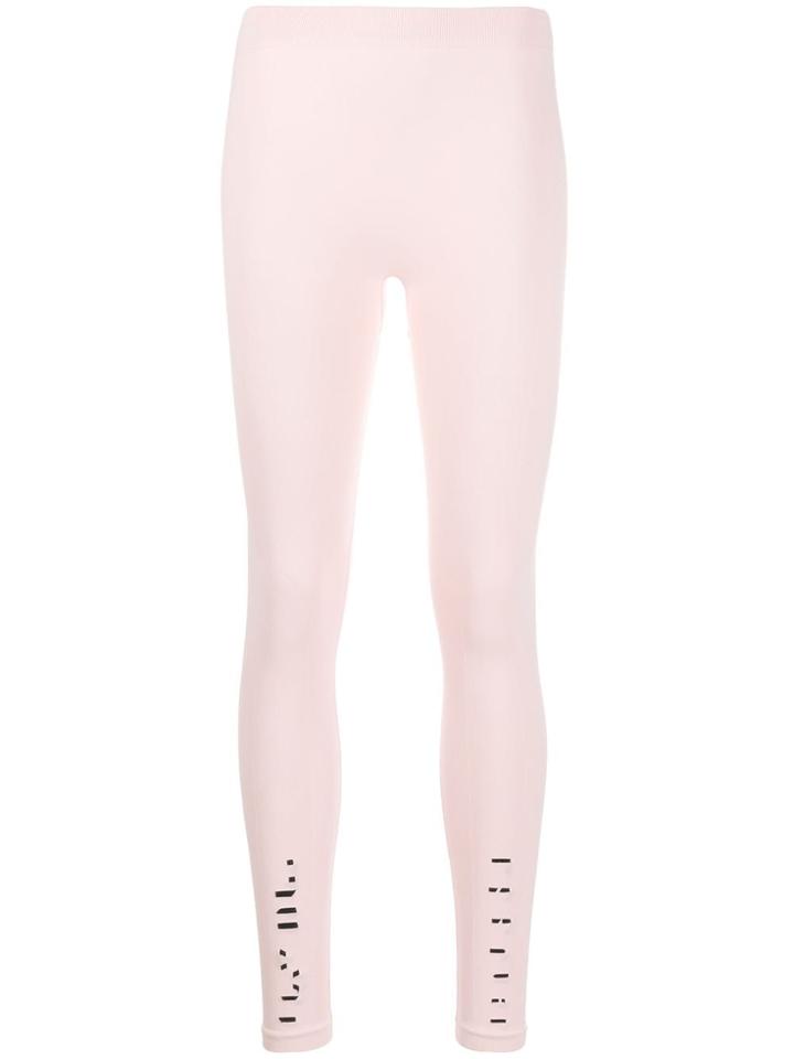 Unravel Project Ribbed Knit Stretch Leggings - Pink