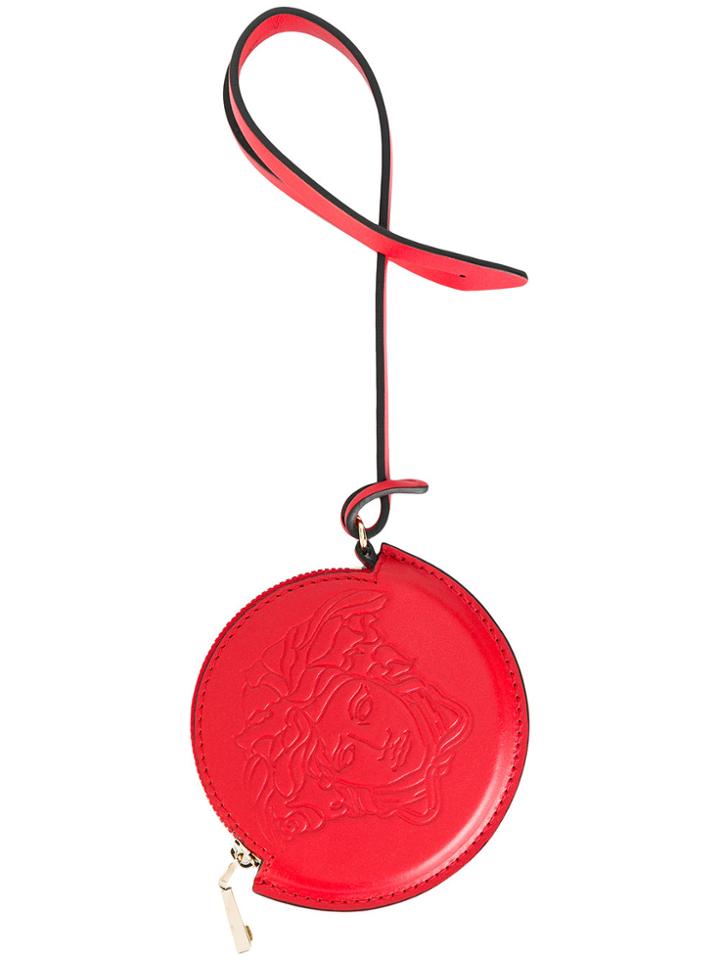 Versace Embossed Medusa Luggage Pouch - Red