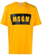 Msgm Logo Print T-shirt - Yellow