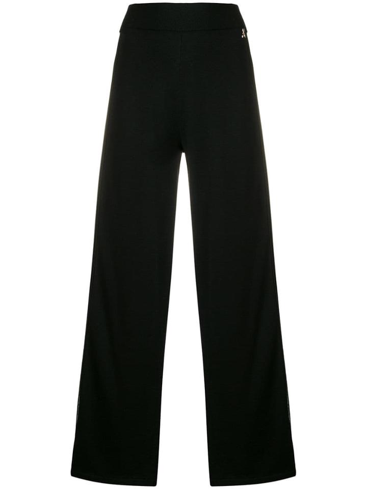 Patrizia Pepe Knitted Flared Trousers - Black