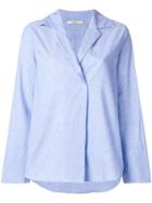 Odeeh Long-sleeve Flared Shirt - Blue