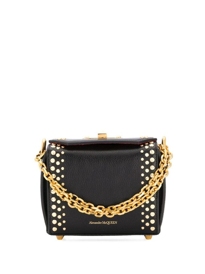 Alexander Mcqueen Studded Box 19 Handbag - Black