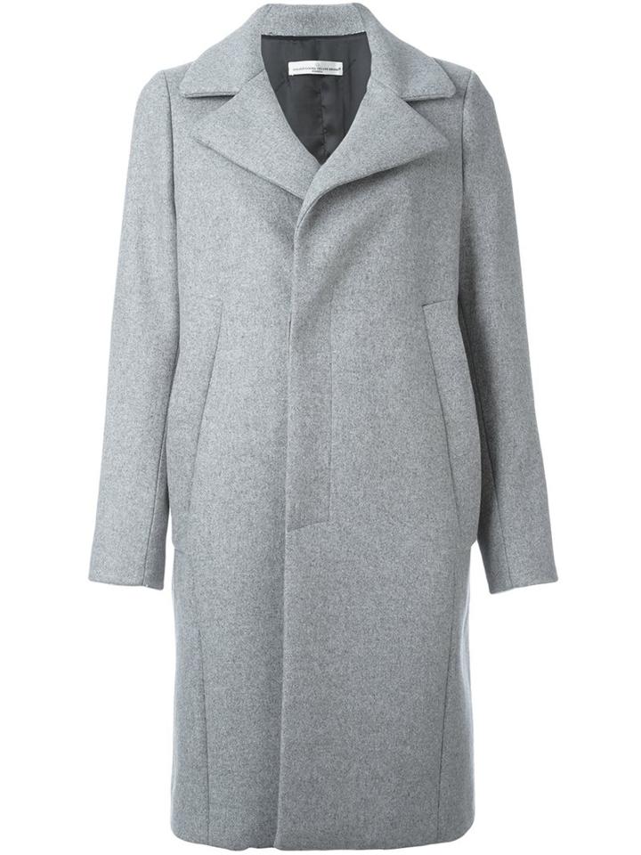 Golden Goose Deluxe Brand Single Breasted Coat, Women's, Size: Medium, Grey, Cotton/polyamide/polyester/wool