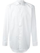 Canali Poplin Formal Shirt, Men's, Size: 41, White, Cotton