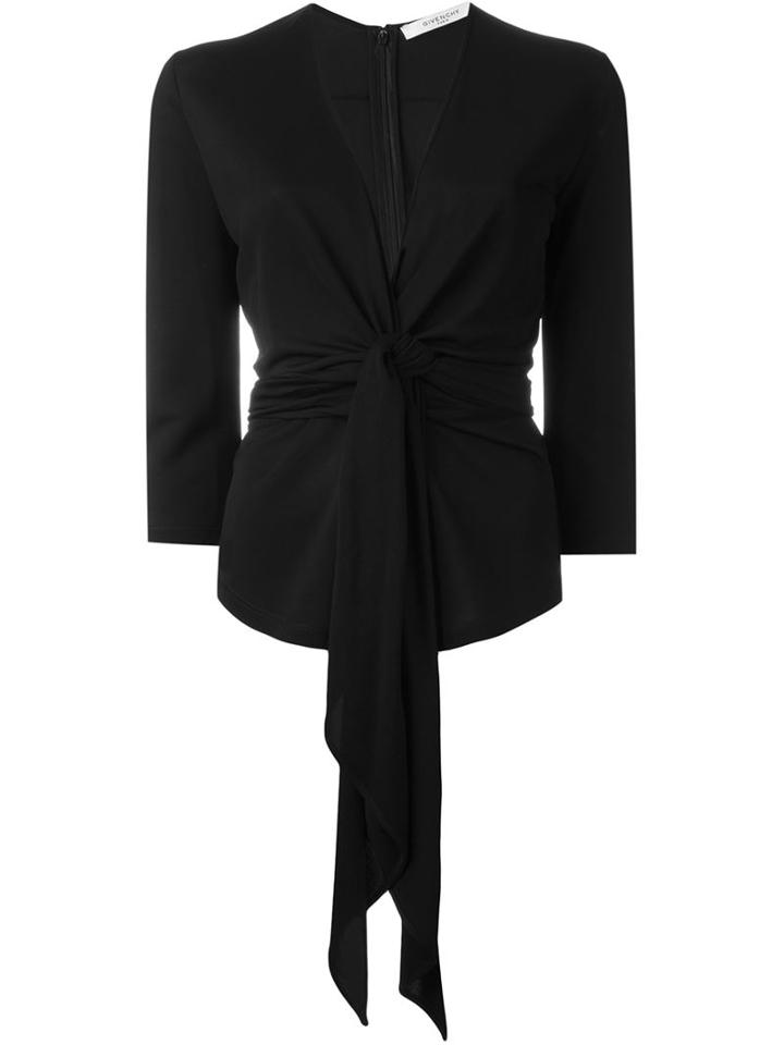 Givenchy Tie Fastening Blouse, Women's, Size: 40, Black, Viscose/acetate/silk