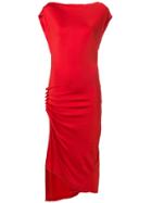 Paco Rabanne Wrap Draped Dress - Red