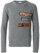 Valentino Jamie Reid Patch Appliqué Sweater - Grey