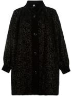 Yves Saint Laurent Vintage Floral Embroidered Coat - Black